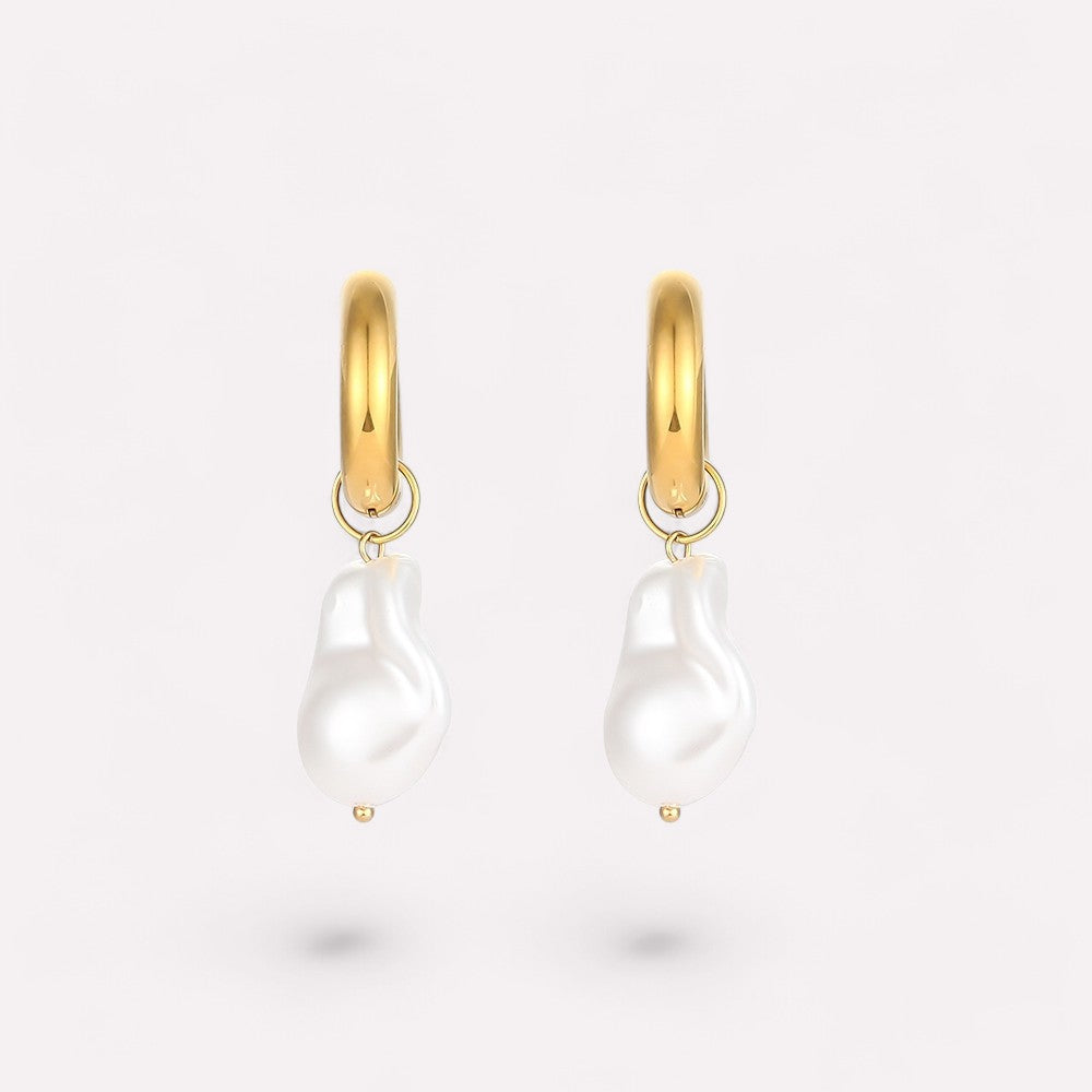 Elise Baroque Pearl Hoops