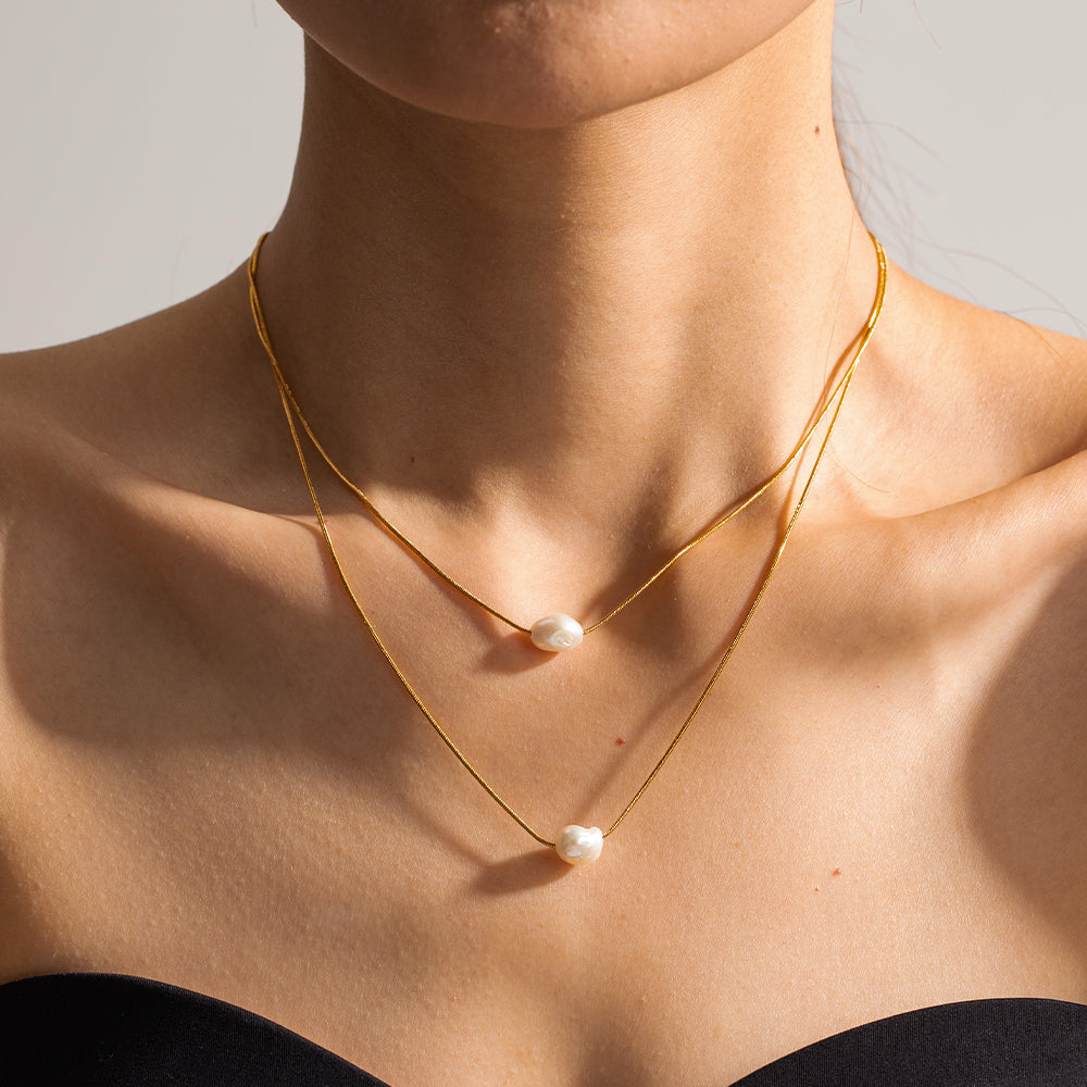 Thea Layered Pearls Necklace